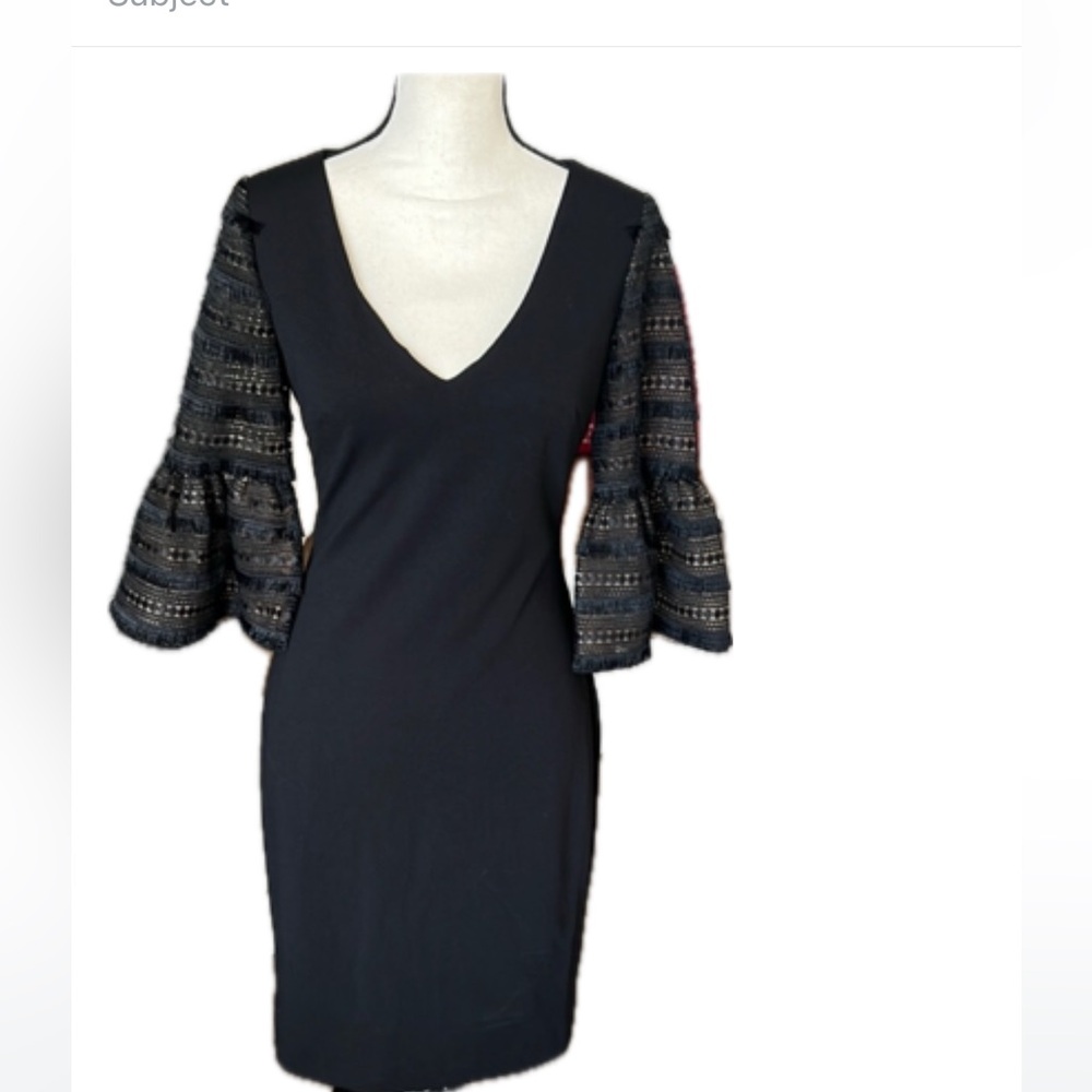 NWT Badgley Mishka Elegant Black Sheath Dress